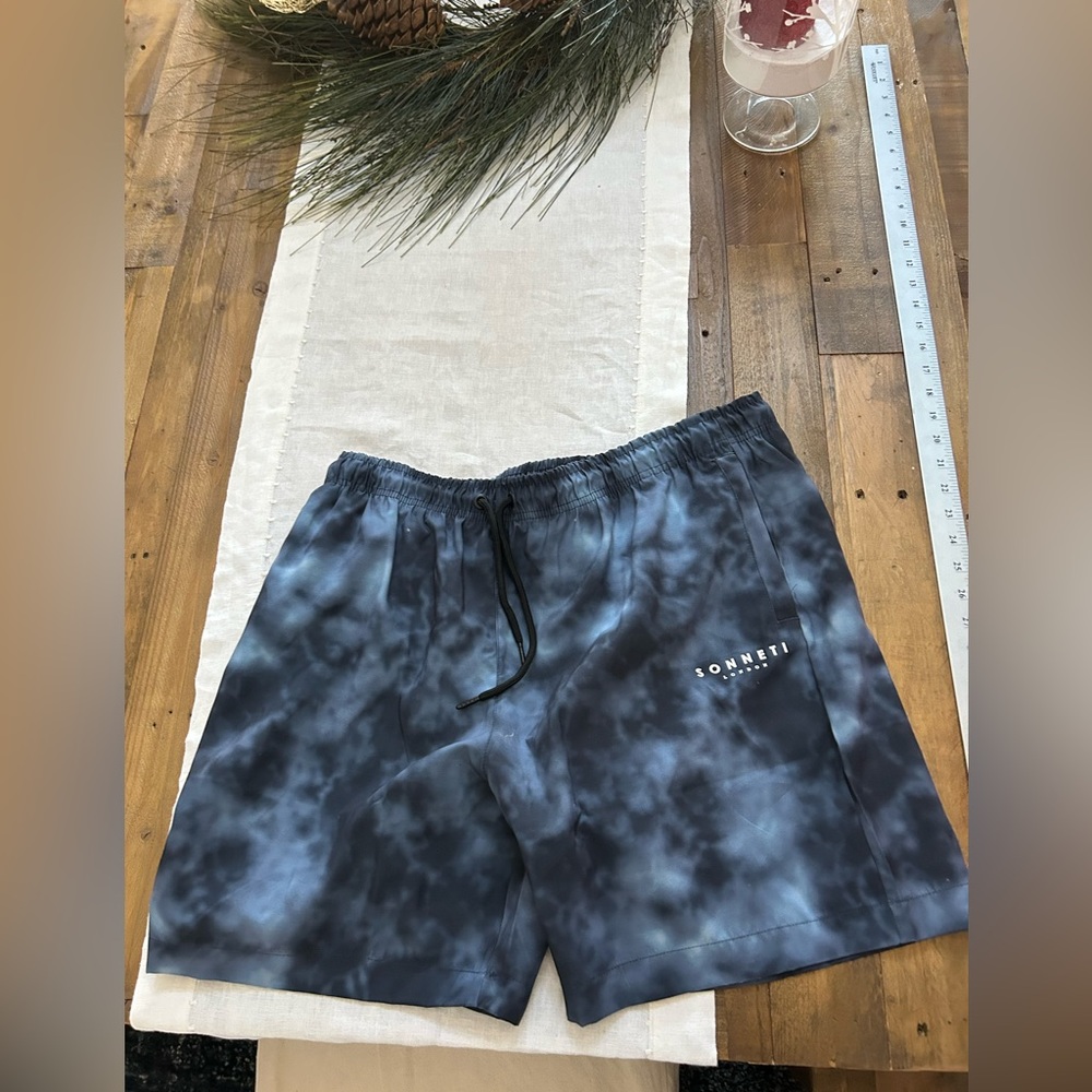 Brand New Sonneti London Tie Dye Swim Shorts In Multicolor Blue. Men’s Xl.